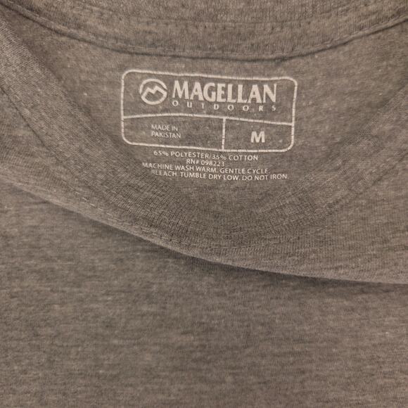 Magellan Outdoors Short Sleeve Crew Neck T-Shirt Mens Size Medium M Gray - Picture 3 of 9